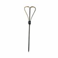 Packnwood 5.91 In. Fotsy Black Bamboo Skewer With Looped Heart Design, 2000PK 209BBFOTSY15